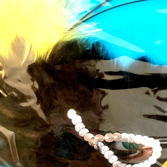 Fright Factory Fantasy Mask With Feathers Sequins Adult Masquerade Cosplay - Picture 4 of 8